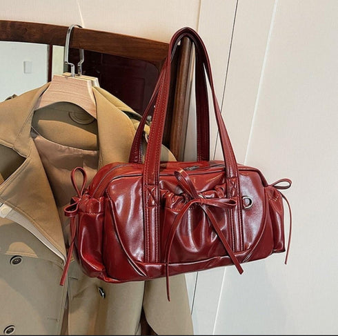 Women High Fashion Trendy BowKnot Hobo Shoulder Bag
